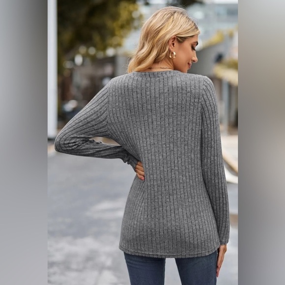 Texture Treasure Sweater With Button Shirt - Picture 4 of 5